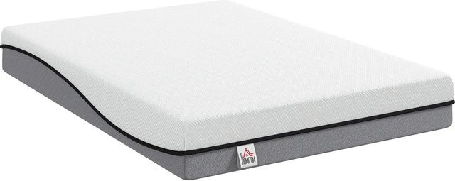 HOMCOM Gel-Memory-Schaum Matratze mit Strickgewebe in Grau, B/T/H: 140 x 200 x 20 cm - Bild 1