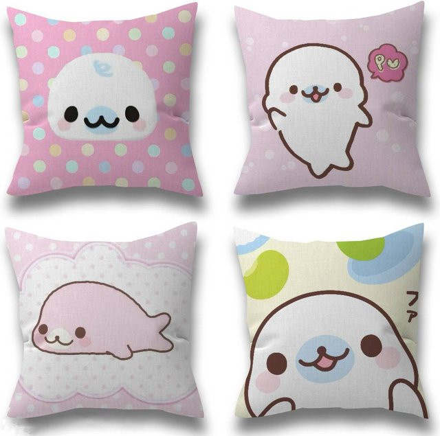Dekorativer Kissenbezug M-Mamegoma Seal von bilibili, quadratisch, B/B/B: 45 x 45 x 45 cm - Bild 1