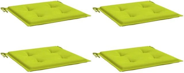 vidaXL Gartenstuhl-Kissen Set aus Oxford-Gewebe, 4 Stück, Grün, B/T/H: 50 x 50 x 4 cm - Bild 1