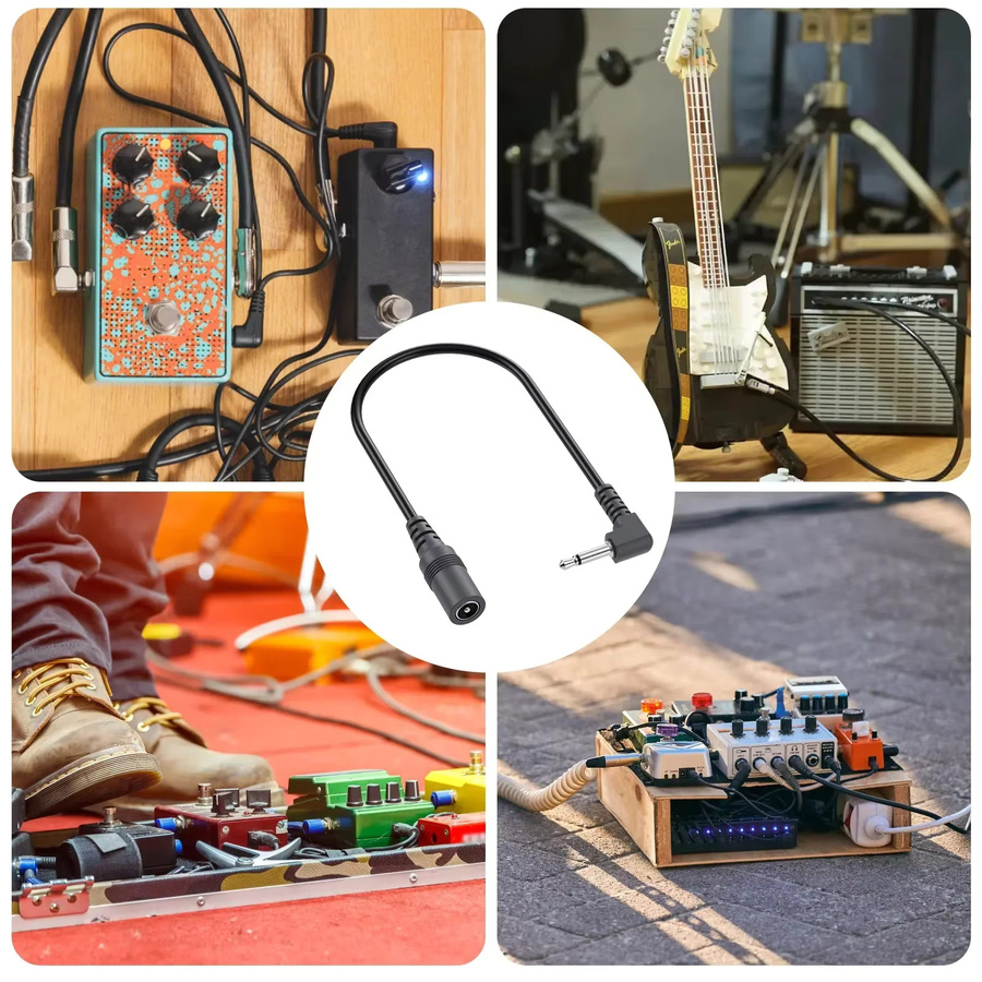 Electro Harmonix Netzteil-Konverterkabel DC-Leitung für E-Gitarren-Effektpedale, 5,5 mm auf 3,5 mm, Schwarz - Bild 3