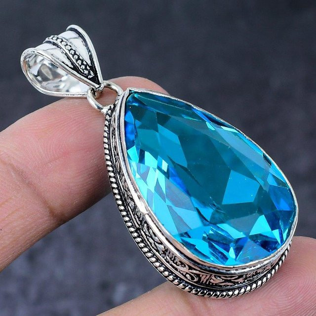 AmericanJewels Anhänger, Blautopas, 925 Silber, Damen - Bild 1