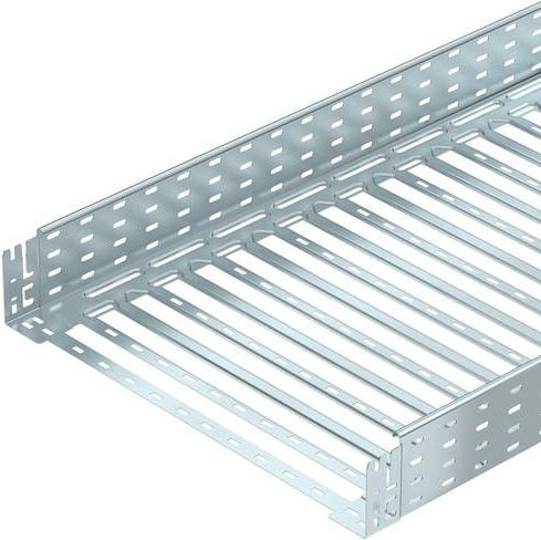 OBO Bettermann Kabelrinne 6059168, Farbe Silber, B: 60,0 cm, H: 11,0 cm, L: 3 m - Bild 1