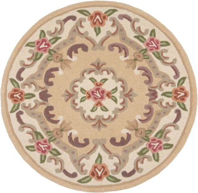 Flair Rugs Wollteppich Aubusson in Beige mit floralem Design, handgeknüpft, B: 150 cm, T: 240 cm - Bild 1