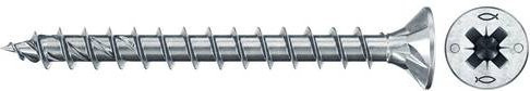 Fischer Power-Fast II CZF Spanplattenschrauben mit Kreuzschlitz Pozidriv aus Stahl, galvanisch verzinkt, Durchmesser: 4 mm, Länge: 40 mm, 300 Stück - Bild 1