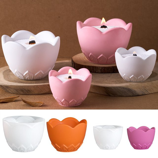 UDOCOOL Silikonform für Kerzen und Gips mit floralem Blatt-Design und Relief-Struktur - Bild 1