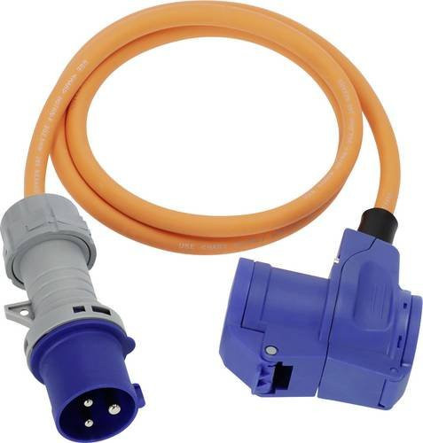 Brennenstuhl Camping-Adapterkabel H07RN-F 3G 2,5mm², Länge: 1,5 m, Mehrfarbig (Blau, Schwarz, Orange, Grau), IP44 - Bild 1