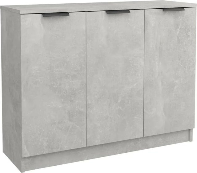 vidaXL Sideboard modern in Betongrau aus Holzwerkstoff B/T/H: 90,5 x 30 x 70 cm - Bild 1