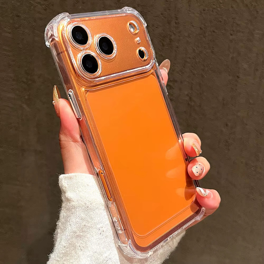 Wolkerfly Stoßfeste Handyhülle für iPhone 11 bis 17 Pro Max mit Luftsilikon-Stoßstange und transparenter Hartschale, Transparent/Weiß - Bild 2