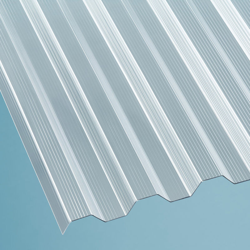 Scobalit Lichtplatte Polycarbonat Spundwand glasklar Breite: 95 cm, Stärke: 1,4 mm - Bild 1
