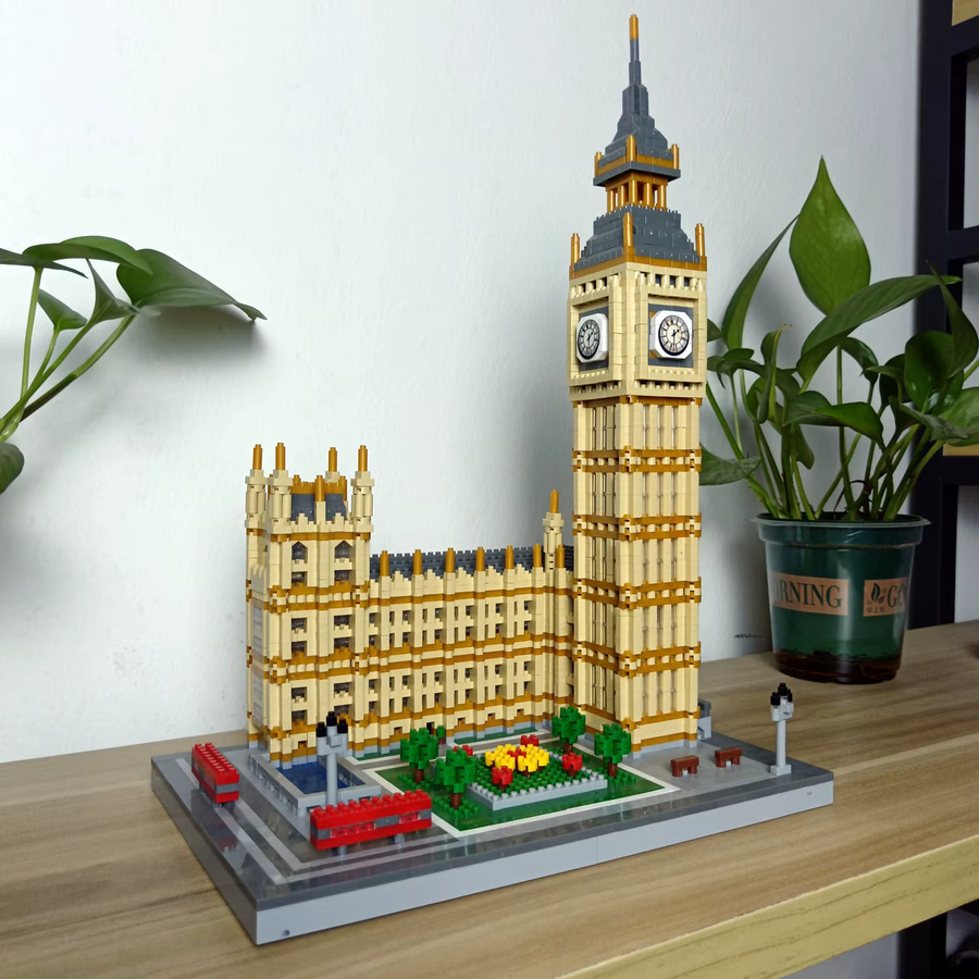 Doubuilt Big Ben Retro-Baustein-Set, Uhrturm-Modell, Lernspielzeug - Bild 5