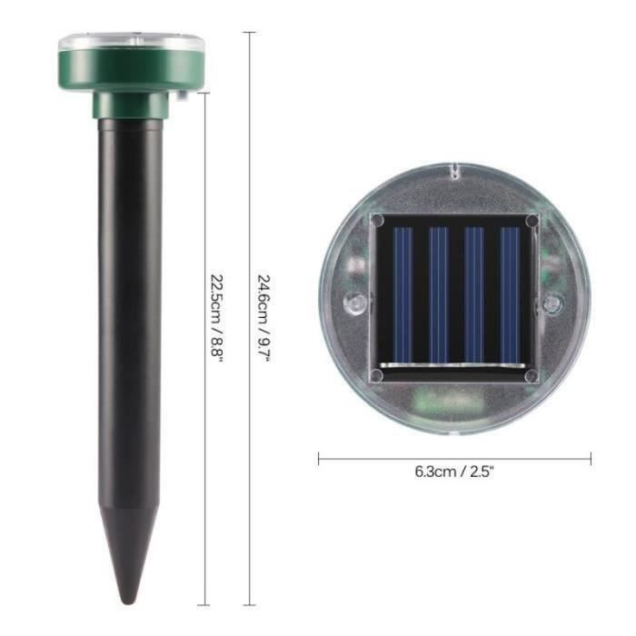 4er-Set LG-EXPRO Ultraschall-Repulsatoren für den Außenbereich zur Abwehr von Maulwürfen und Wühlmäusen aus Kunststoff - Bild 2