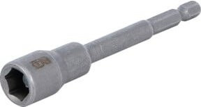 BGS Steckschlüssel-Einsatz Sechskant 2767 extra lang für Bohrmaschinen mit 6,3 mm 1/4 Zoll Antrieb und 11 mm Schlüsselweite in Silber - Bild 1