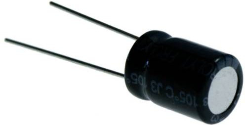 Frolyt E-KM3235 Elektrolyt-Kondensator radial bedrahtet, Schwarz, Durchmesser: 10 mm, Länge: 21 mm, 220 µF, 40V - Bild 1