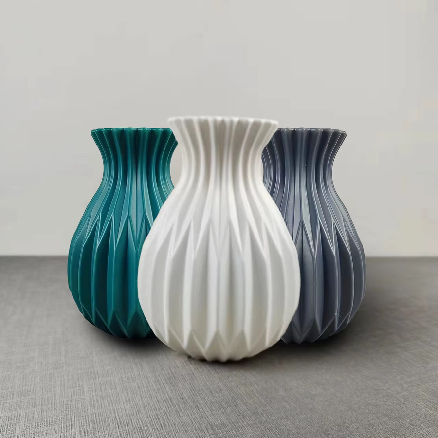 YOCITY Moderne Minimalistische Vase aus Keramik und Kunststoff in Schwarz oder Weiß für dein Wohnzimmer - Bild 2