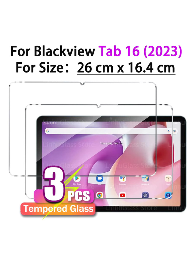 Blackview Tab 16 (11 Zoll) 2023 Displayschutzfolie aus gehärtetem Glas, 9H, transparent, ultraklar und kratzfest - Bild 6