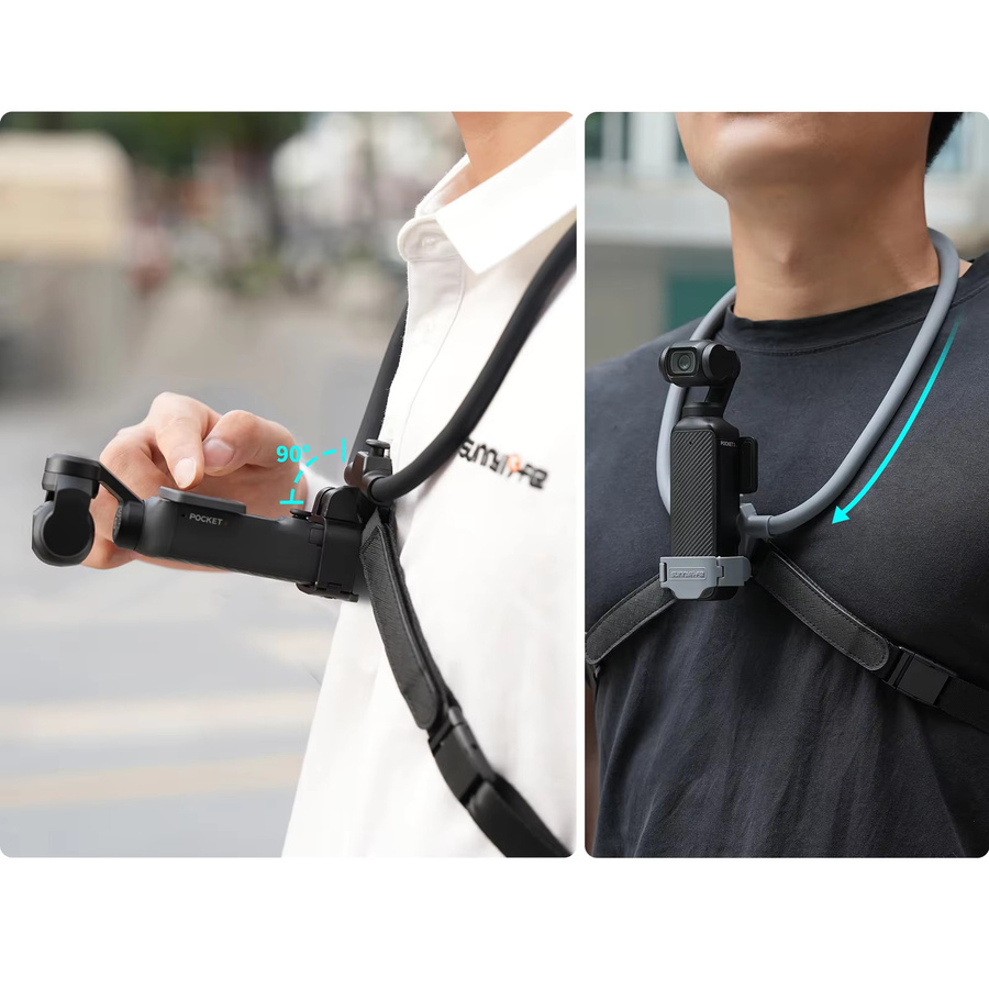 Sunnylife verstellbare Nackenhalterung für DJI Osmo Pocket 4/3 für First-Person-Perspektiv-Aufnahmen und Outdoor-Aktivitäten - Bild 3