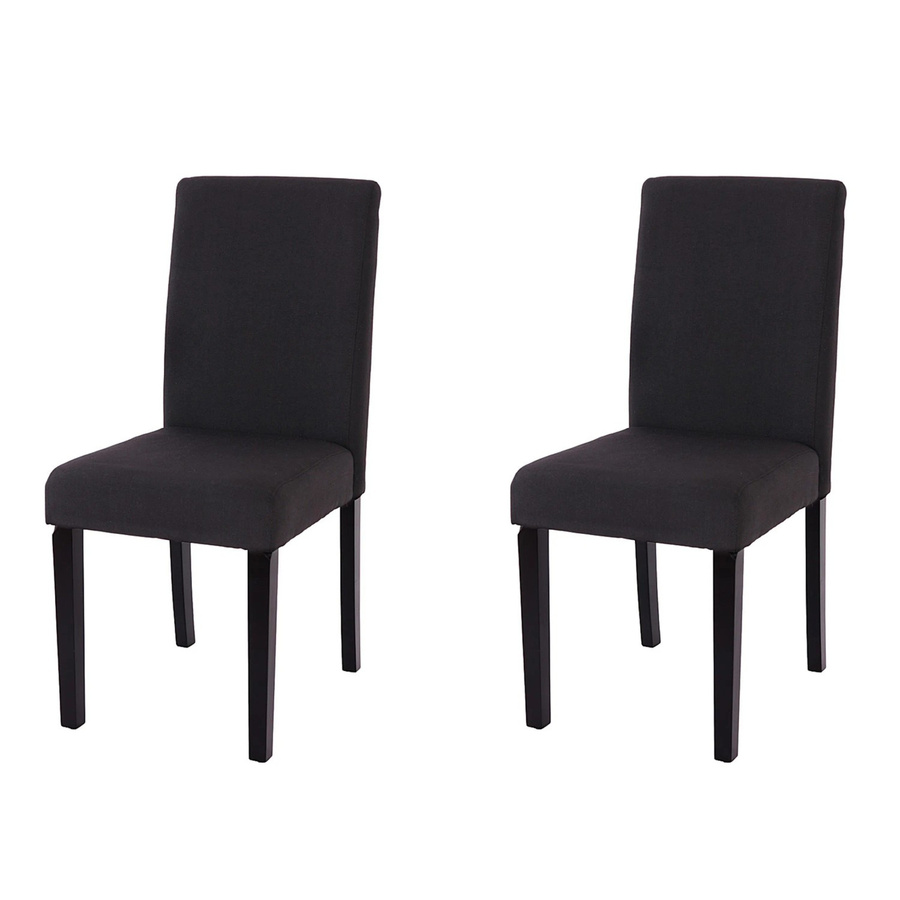 CHEFGASTRO Esszimmerstuhl 2er-Set Modern Textil Schwarz B/T/H: 43 x 45 x 90 cm - Bild 2