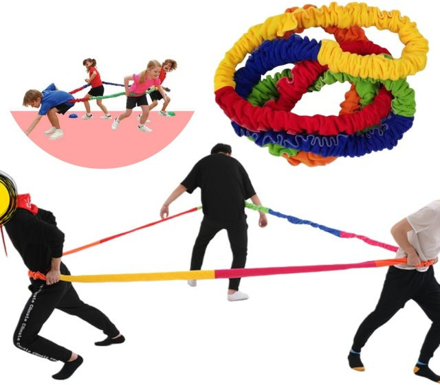 Meade Sensorisches Elastik-Seil für Kinder in Multicolour zur Förderung von Sport und Teambuilding im Freien - Bild 1