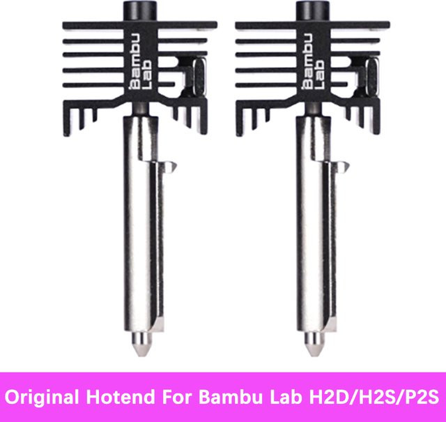 Original Hotend für Bambu Lab X2D H2C H2D H2S P2S mit gehärteter Stahldüse und Edelstahloption in 0,2mm, 0,4mm, 0,6mm und 0,8mm - Bild 1