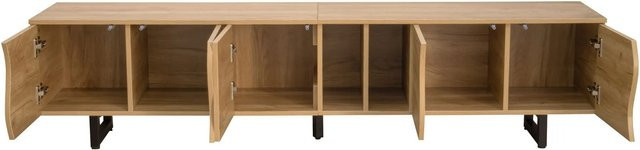 okwish TV-Schrank mit Stauraum und Metallbeinen in Natur, B/T/H: 191 x 38 x 46,5 cm - Bild 1