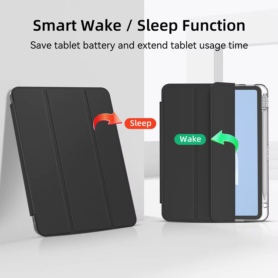 DANYCASE Magnetische Hülle für Huawei Matepad 11.5S, stoßfeste transparente Tablet-Abdeckung mit Stiftetui in Lila - Bild 2