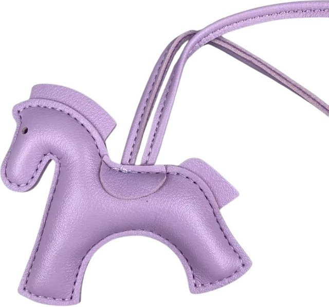Taschenanhänger PU-Leder, Kriegspferd Hengst, violett, Unisex - Bild 1