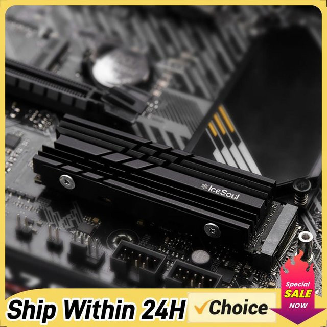 APWIKOGER NVMe/M.2 SSD Kühlkörper aus Aluminiumlegierung in Grau mit doppelseitigem Wärmeleitpad für NVMe 2242/2280 - Bild 1