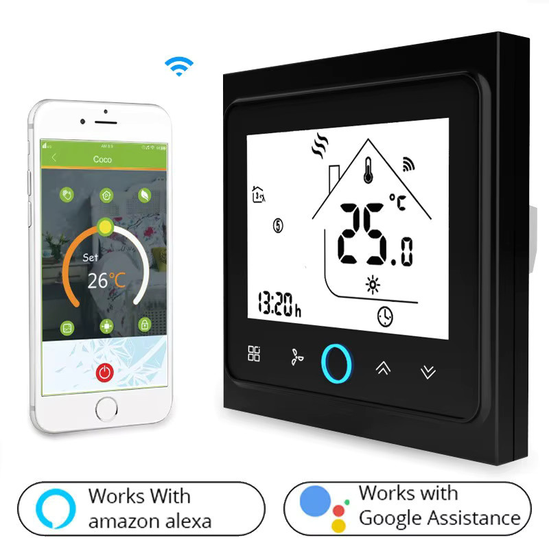 Beca BAC-002 Matter Smart Home Fan-Coil-System Digitaler HVAC-Thermostat in Weiß - Bild 2