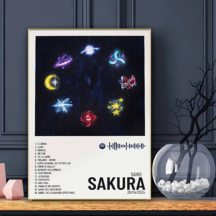 Wasserdichtes Sänger SAIKO Poster HD Art zur Wandmontage für dein Wohnzimmer oder deine Bar - Bild 2
