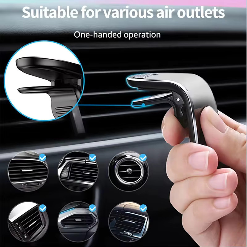 Magnetischer Handyhalter aus Metall in Schwarz für Morris Garages MG ZS GS MG5 MG3 TF Hector HS - Bild 4