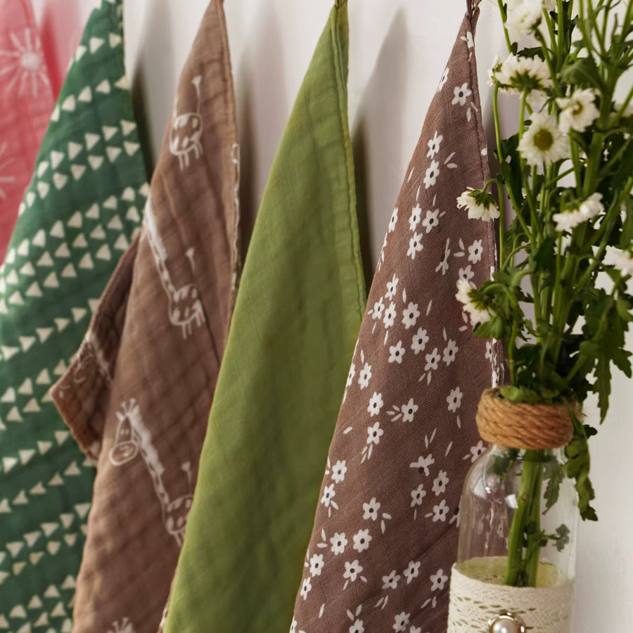 Elinfant 3er Set Baby-Gesichtstücher aus Baumwoll-Musselin in Multicolour im Boho-Stil - Bild 3