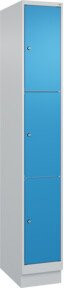 C+P Schließfachschrank Classic PLUS mit Sockel und 1 Abteil, Farbe: Lichtgrau und Lichtblau, H x B x T: 195 x 30 x 50 cm - Bild 1