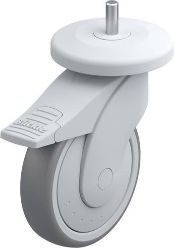 Blickle Lenkrolle LWG-TPA 126KF-11-FI-AMG100 mit Feststeller, Farbe: Silber/Grau, Rad-Durchmesser: 125 mm, Tragfähigkeit: 110 kg - Bild 1