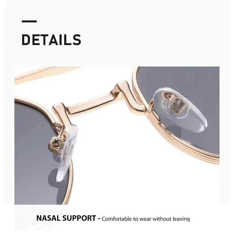 ERIKOLE Sonnenbrille, Metall, Rund, Vollrand, Gold - Bild 2