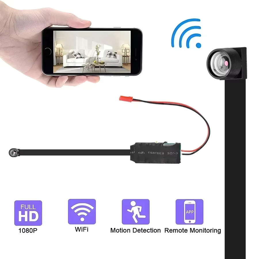 DIXSG Mini WLAN Überwachungskamera HD 1080P Kompakte Tragbare Action Camera in Schwarz - Bild 3