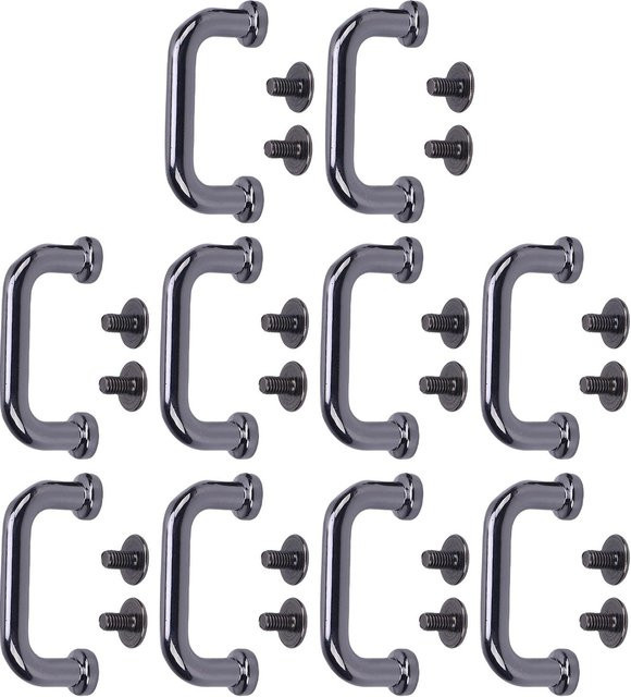 Koogeelife Brückenschnalle Quadratisch Flach Zylinder aus Zinklegierung für Lederhandwerk, Grau, B/T/H: 21,8 x 10,5 x 4,3 cm, 10 Set - Bild 1