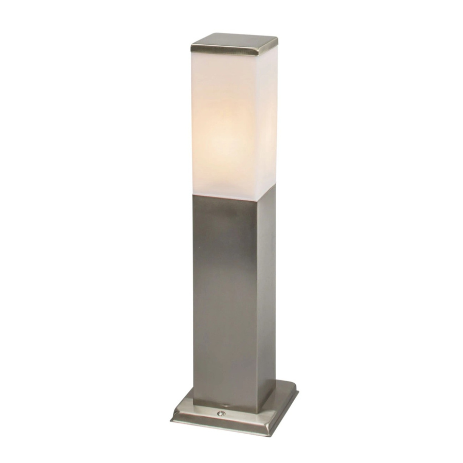 QAZQA Moderne Außenleuchte Malios aus Stahl in Silber für Garten und Terrasse, IP44, E27, Höhe: 45 cm - Bild 2