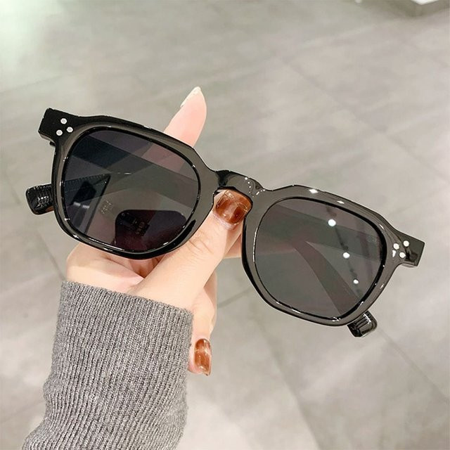 Gootrades Sonnenbrille, Vollrand, rund, Leopardengrau, Unisex - Bild 1