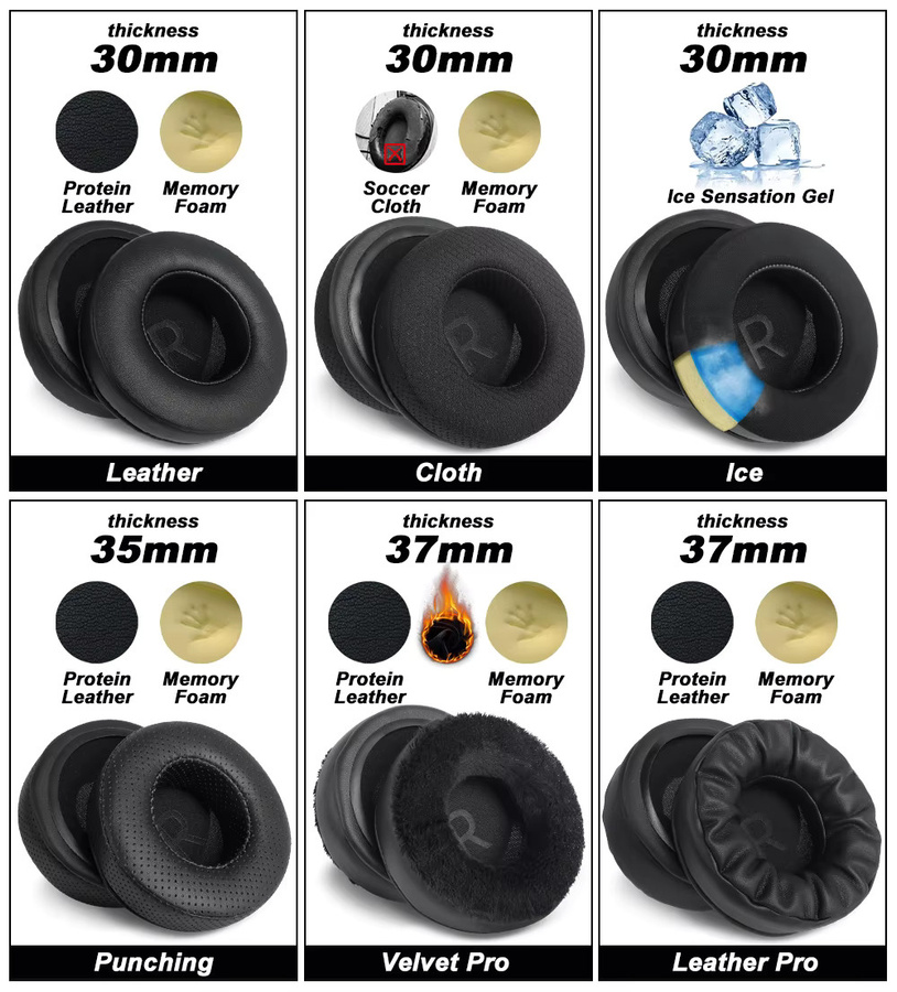 Hifiman Ersatz-Ohrpolster für SUNDARA HE300 HE500 HE560 in Schwarz aus Mesh-Stoff und Memory-Schaum - Bild 4