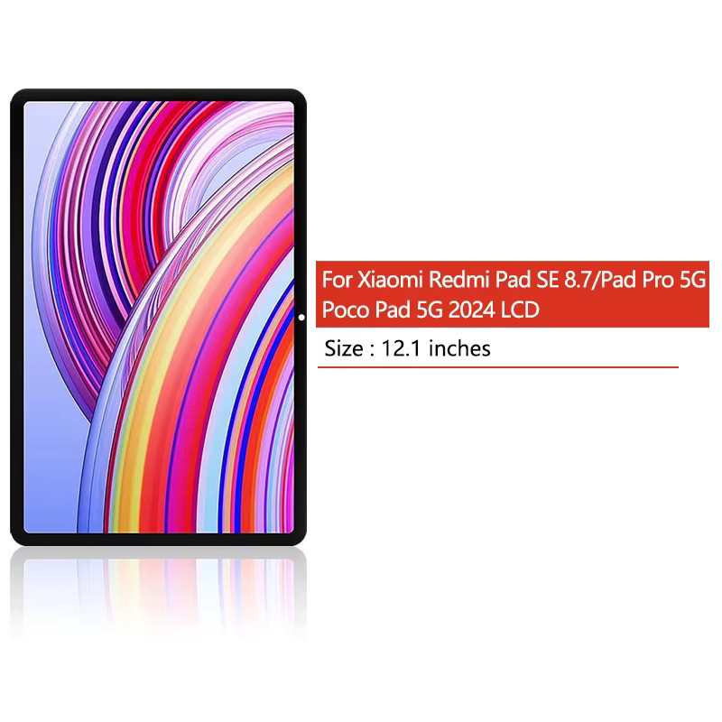 Xiaomi LCD Display Touchscreen Digitizer für Redmi Pad Pro 5G und Redmi Pad SE 8,7 in Schwarz - Bild 2