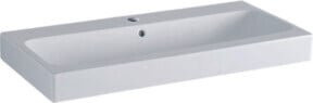 Geberit Waschtisch iCon aus Keramik in Weiß mit Überlauf, B/T: 90 x 48,5 cm - Bild 1