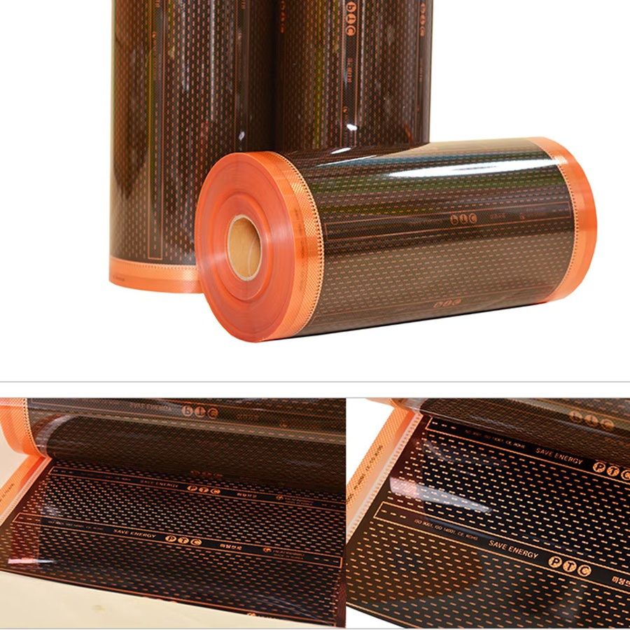 MINCO HEAT Graphen PTC Heizfolie Selbstregulierendes Infrarot Elektrisches Fußbodenheizungssystem Schwarz 220-240W/m2 - Bild 3