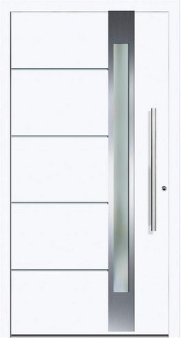 KNOCK Aluminium-Haustür ATHEN in Weiß mit Glaseinsatz, modern, RC2, B: 110,0 cm, H: 210,0 cm - Bild 1