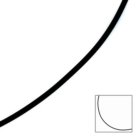 Colfem Halskette Kautschuk, 333 Gelbgold, schwarz, 45 cm, Unisex - Bild 1