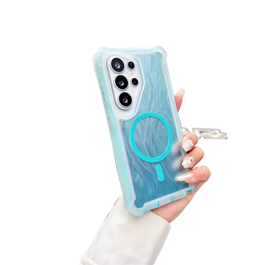 2-in-1 Hybrid Stoßfeste Magnetische Handyhülle für Samsung Galaxy S26 Ultra S25 S24 S23 Plus mit MagSafe Unterstützung in Schwarz oder Blau - Bild 2