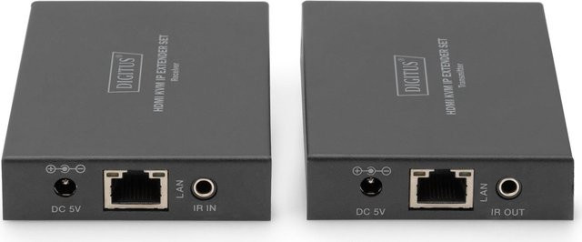 Digitus DS-55507 HDMI KVM IP Extender Set für Full HD Video Audio und Infrarot über CAT 5e/6/6a/7 bis zu 150 Meter in Schwarz - Bild 2