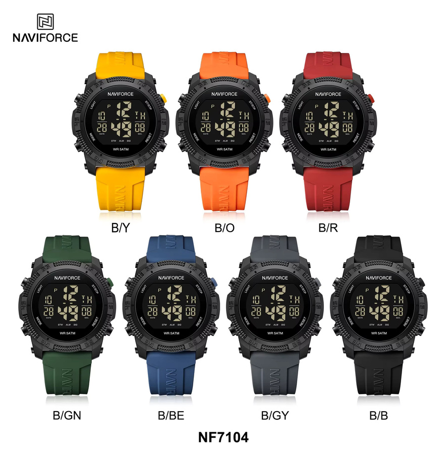 NAVIFORCE Digitaluhr, Silikon, Schwarz, Herren - Bild 5