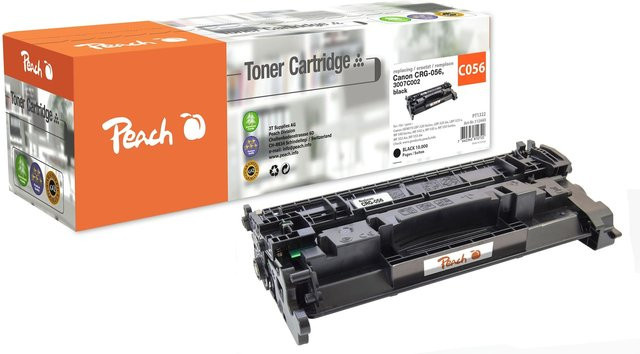 Peach HP 056 BK Toner XL Schwarz (wiederaufbereitet) ersetzt Canon CRG-056BK für Canon iSENSYS LBP-320, LBP-325 dn und LBP-325 x - Bild 1