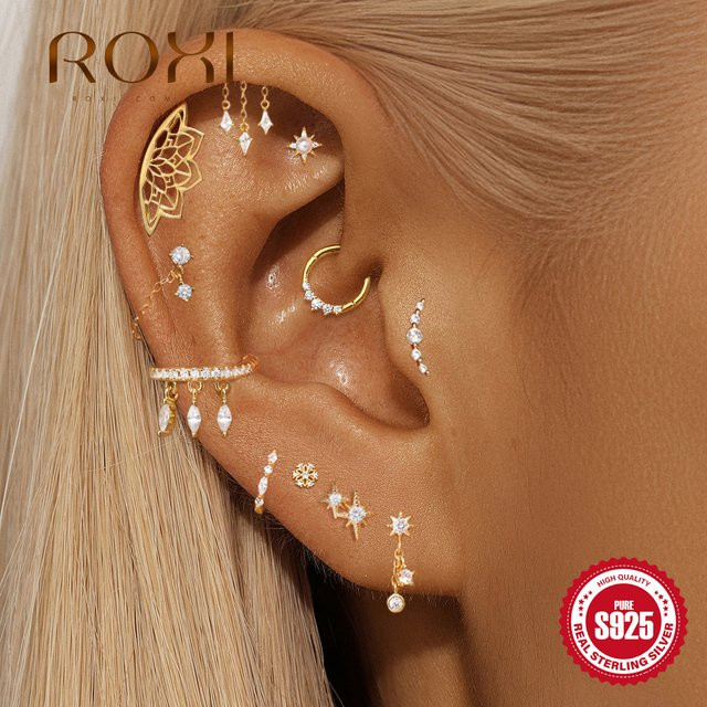 ROXI Ohrstecker, 925 Silber, Lotus, Damen - Bild 1