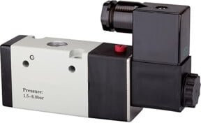 Riegler 3/2-Wegeventil elektropneumatisch, monostabil, NO, G 1/8, 24VDC, 500l/min, silber - Bild 1